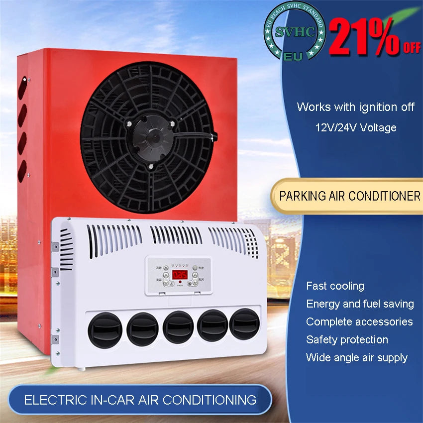 12V/24V Electric air conditioning refrigeration integrated machine for buses,truck,excavators,harvesters,agricultural machines - Image 3