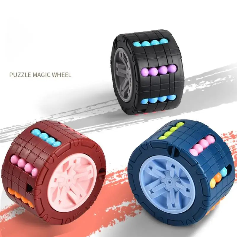 3D Cylinder Cube Toy Magical Bean Gyro Rotate Slide Puzzle Games Relieve Stress Children Educational Montessori Infant Toys Gift - Image 5