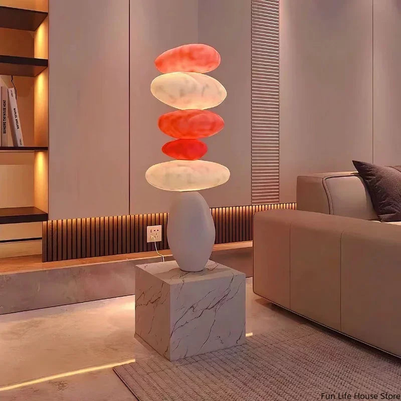 80cm Creative Stacked Stone Living Room Art Ornaments Light Luxury Home Sofa Wine Cabinet High-end Floor-standing Ornaments Gift - Image 4