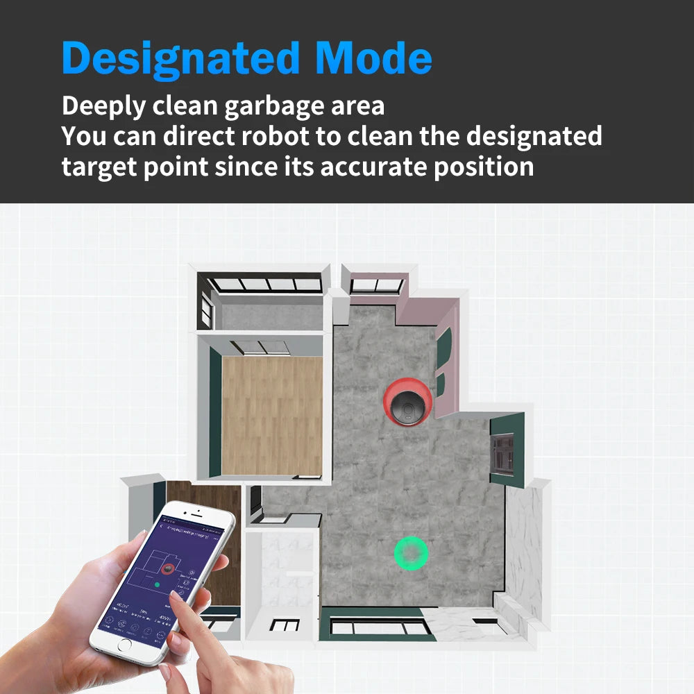 ABIR X6 Robot Vacuum Cleaner, Visual Navigation,APP Virtual Barrier,6000PA Suction,Smart Home Mop,Floor Carpet Washing Appliance - Image 4