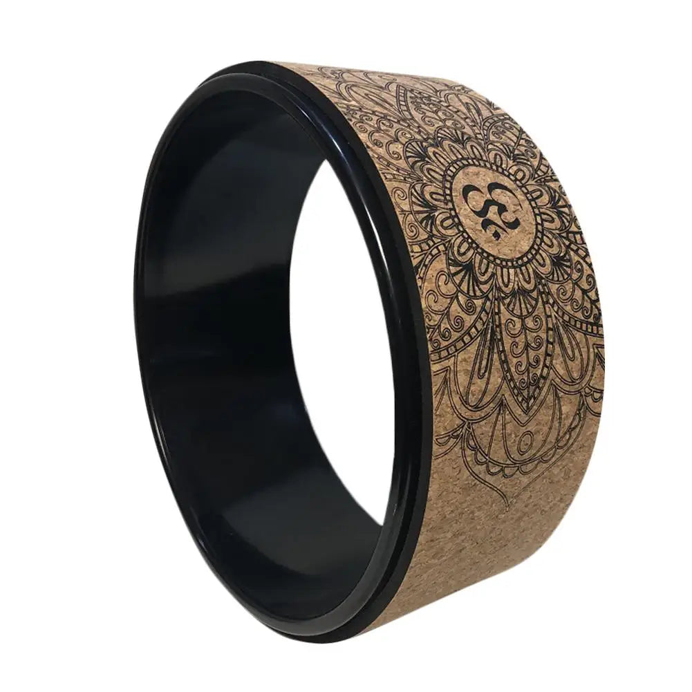 Natural Cork Yoga Wheel - Fitness & Pilates Circle for Improved Back Bends & Stretching - Image 2